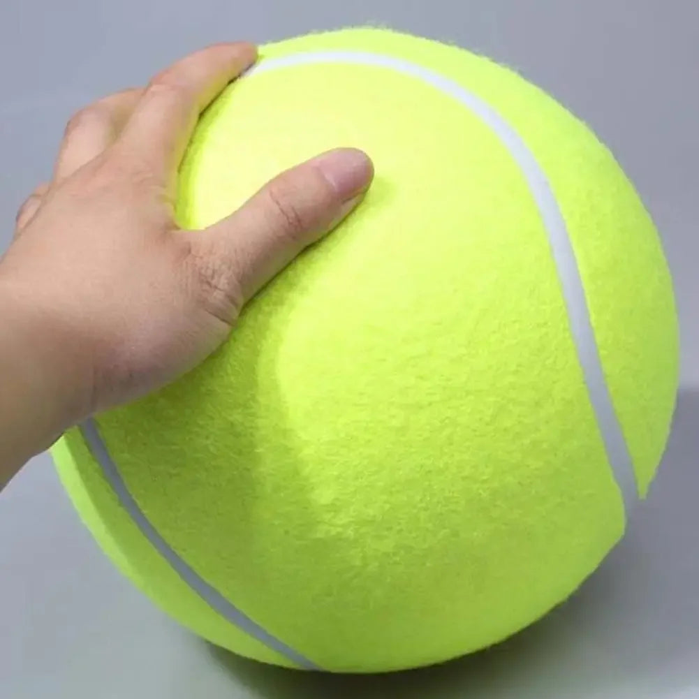 9.5" Giant Inflatable Tennis Ball – Dog Chew & Interactive Toy
