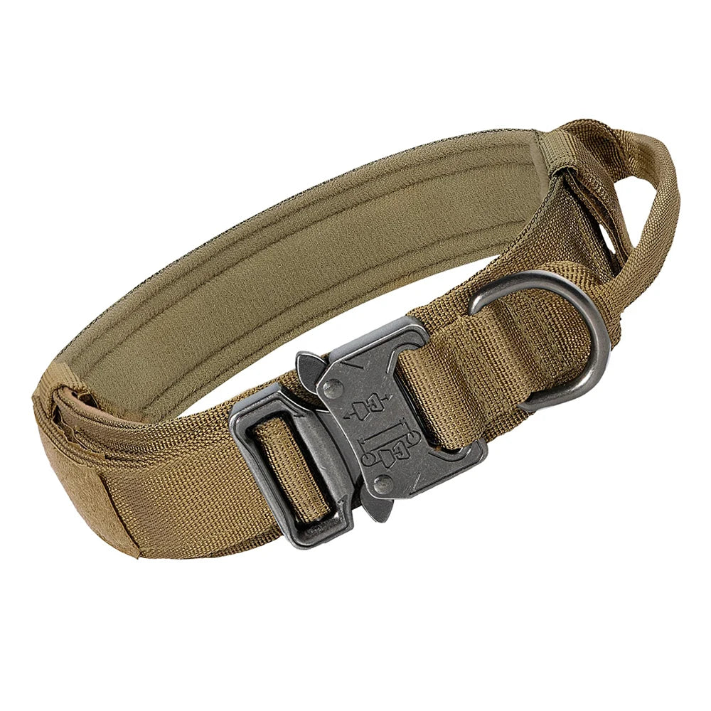 Tactical Dog Collar with Handle – Military Training Collar for Medium & Large Dogs