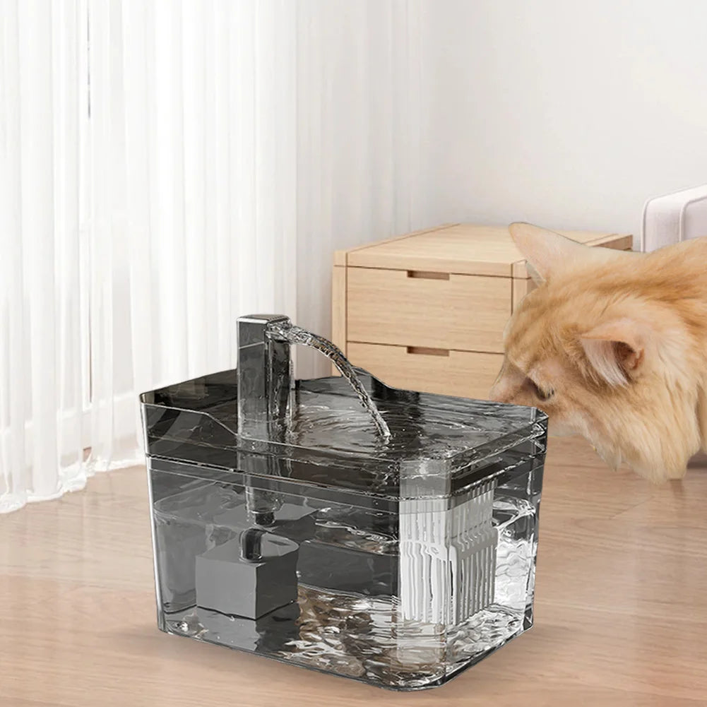 Cat Water Fountain 1.5L – USB Pet Drinking Fountain for Cats & Small Dogs with Anti-Dry Burn Protection
