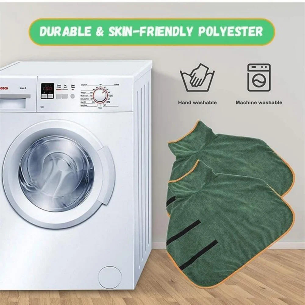 Dog Bathrobe – Quick-Dry Absorbent Towel Robe for Small, Medium & Large Dogs