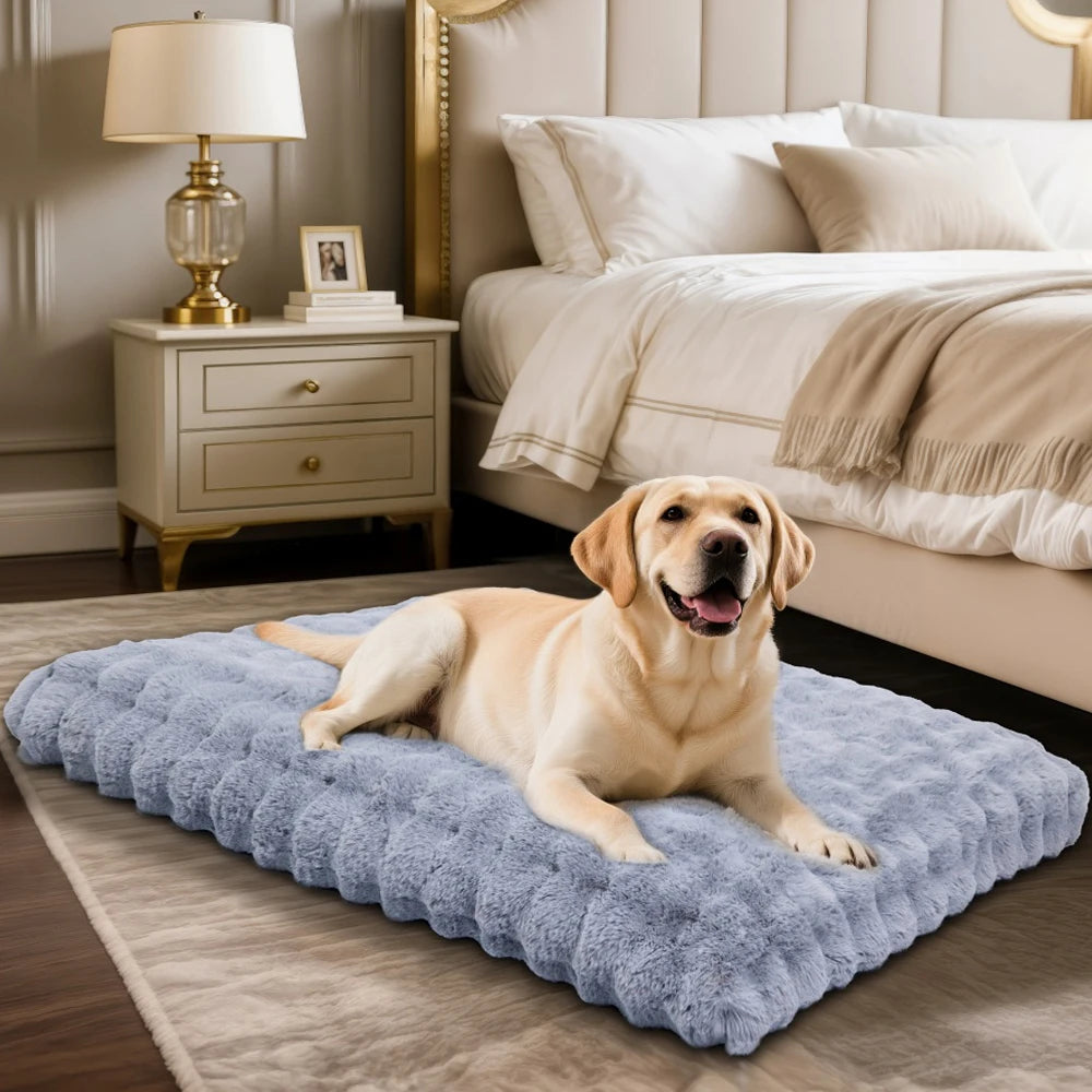 Ultra Plush Dog Bed – Soft Washable Pet Cushion Mattress for Large Dogs & Puppies