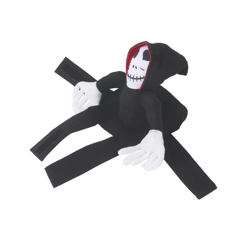 Halloween Death Rider Dog Costume – Adjustable Skeleton Rider Outfit for Cats & Dogs