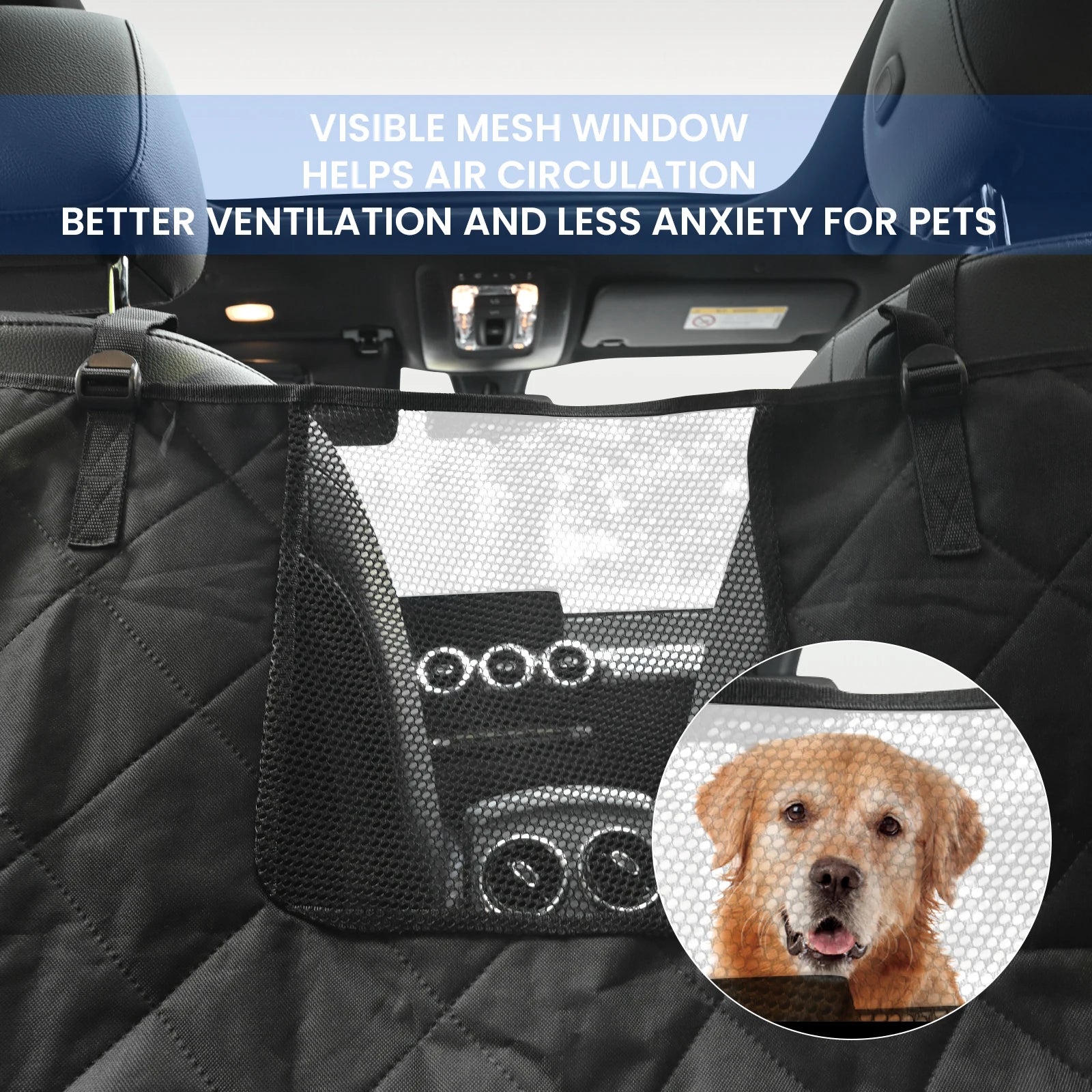 Waterproof Car Dog Rear Seat Cover – Hammock Style Pet Cargo Mat for Travel