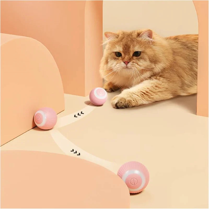 Smart Interactive Cat Toy Ball – USB Rechargeable Rolling Teaser
