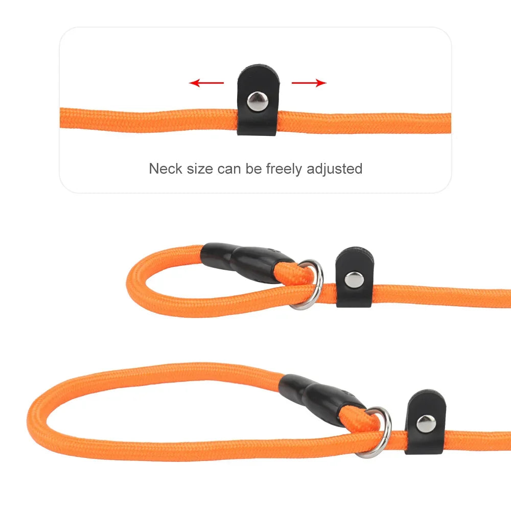 Dog Slip Collar – No-Pull Training Martingale Collar with Adjustable Stopper