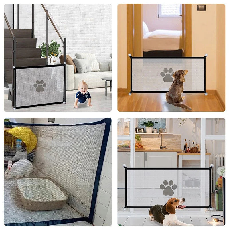 Portable Pet Safety Barrier – Folding Breathable Mesh Fence for Dogs & Cats