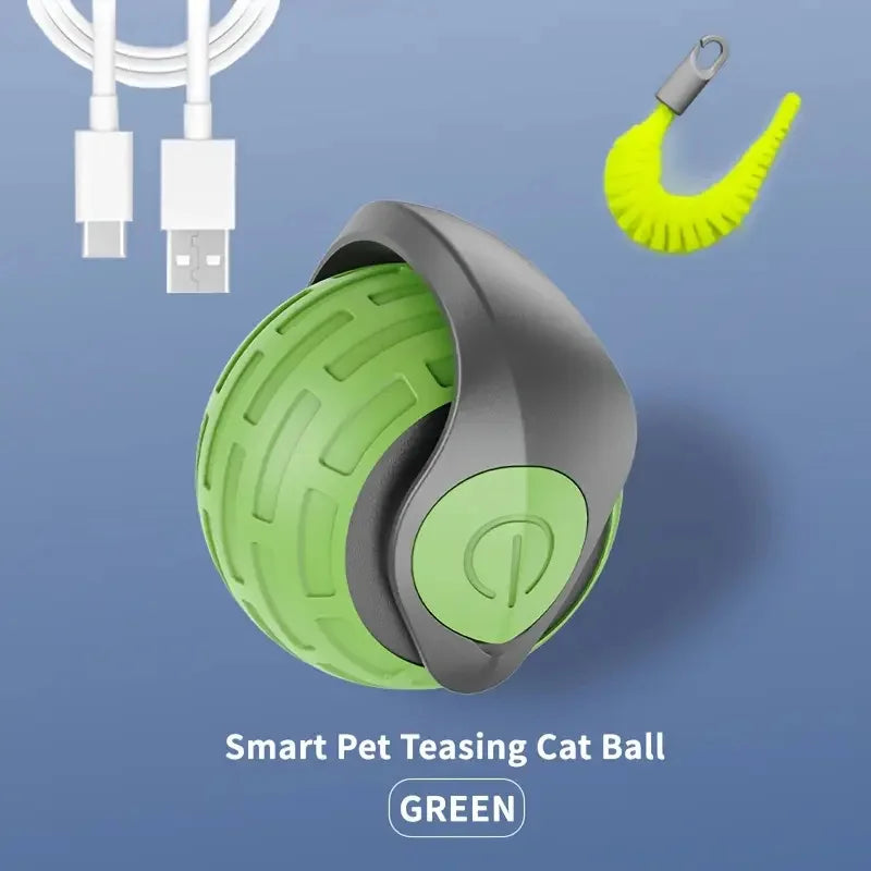Smart Interactive Cat Toy Ball – USB Rechargeable Rolling Teaser