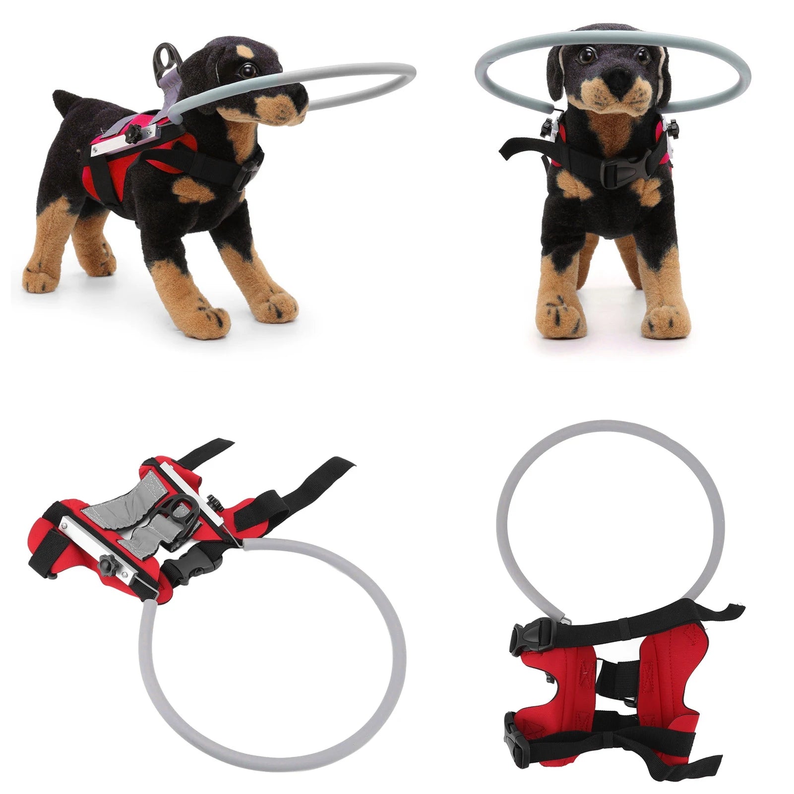 Pet Blind Halo Harness – Lightweight Collision-Avoidance Device with Reflective Strips for Visually Impaired Dogs & Cats
