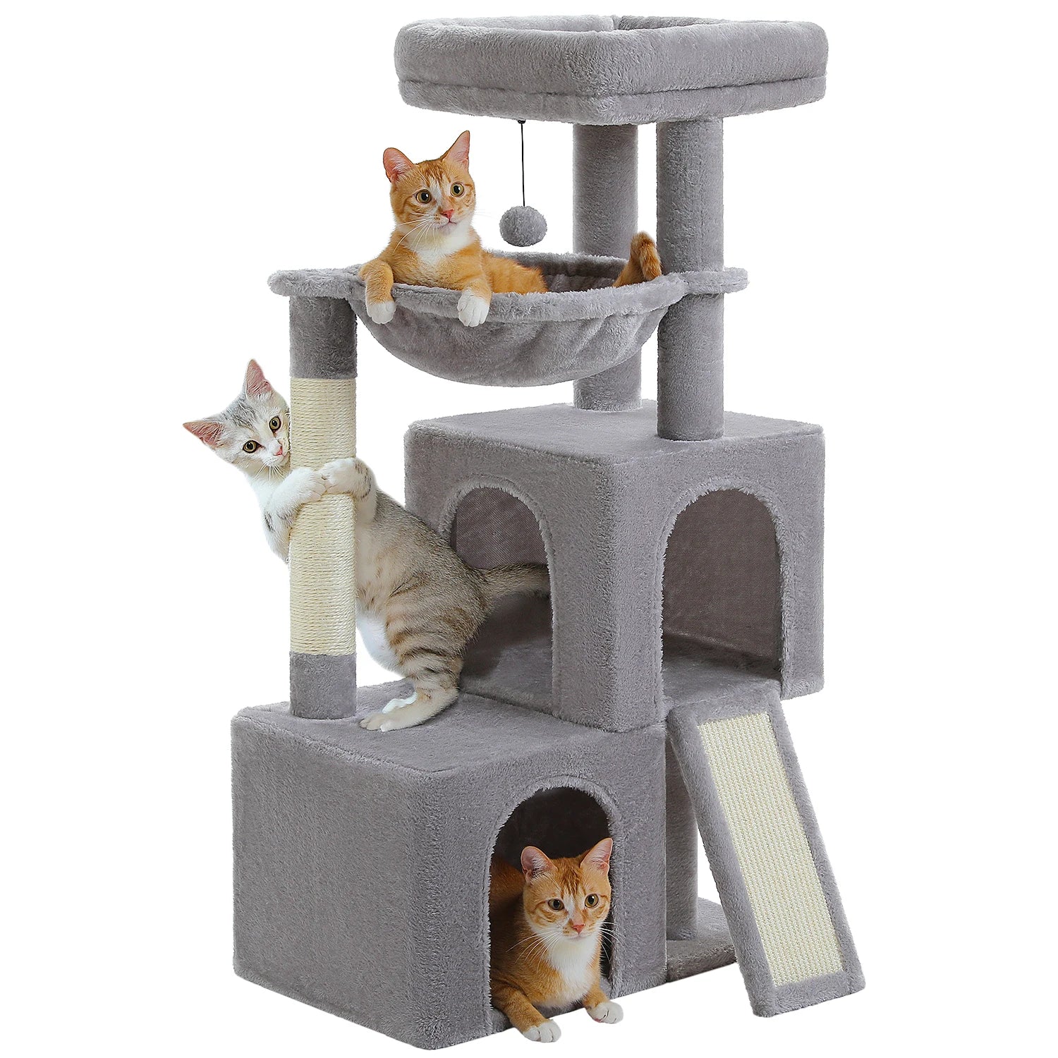 Large Multi-Level Cat Tree – Indoor Cat Tower with Condos, Scratching Pads & Toys
