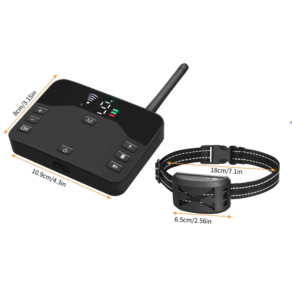 2-in-1 Wireless Dog Fence & Training Collar – Rechargeable Remote with Beep, Vibration & Shock Modes