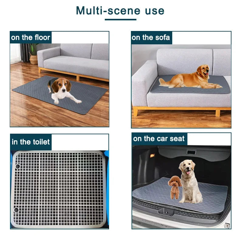 Reusable Dog Pee Pad Blanket – Absorbent Washable Training Pad & Bed Protector for Pets