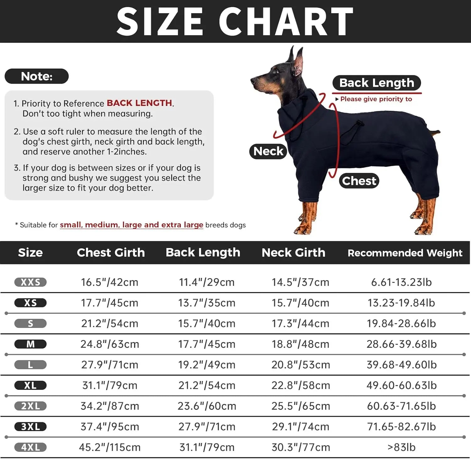 ATUBAN Dog Winter Coat – Soft Fleece Warm Pullover Jacket for Cold Weather