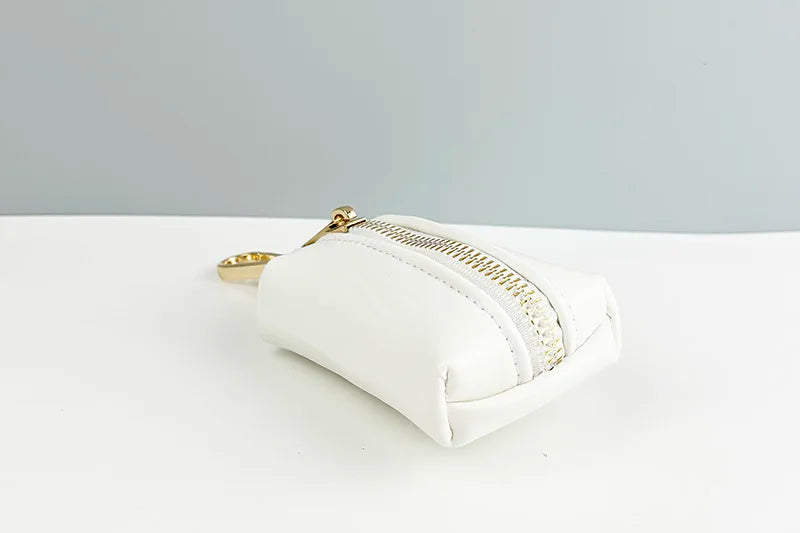 White Leather Dog Collar & Leash Set – Custom Engraved Nameplate