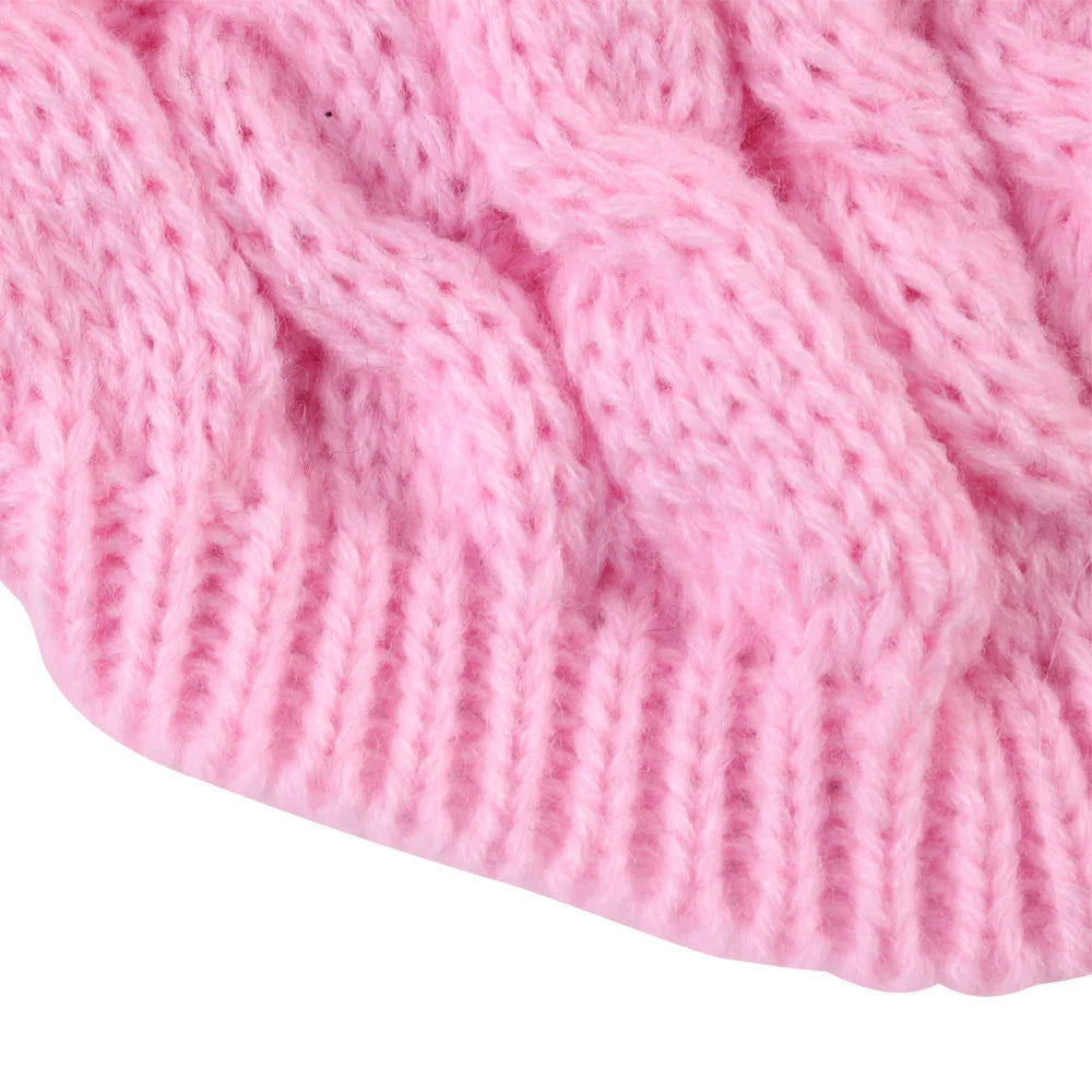 Classic Solid Dog Sweater – Winter Pullover for Small Dogs