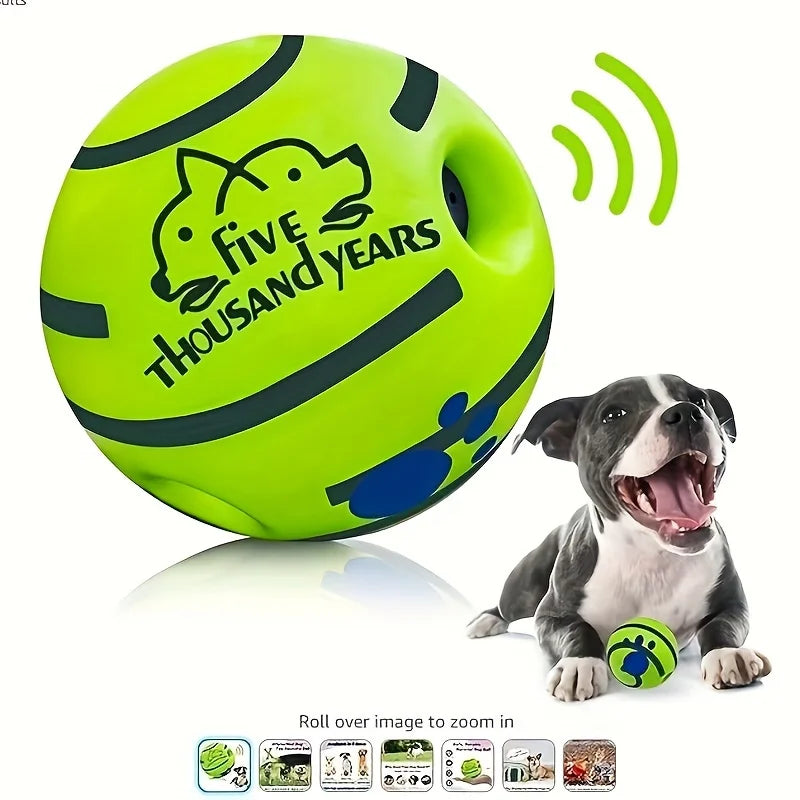 Squeaky Giggle Wobble Ball – Interactive Dog Toy with Fun Sounds for All Breeds