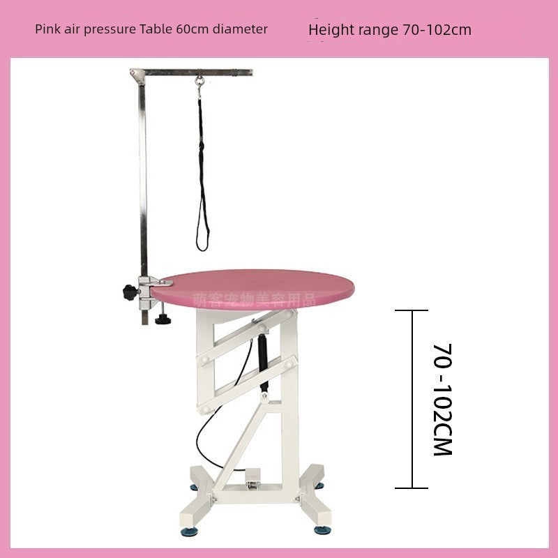 Adjustable Hydraulic Pet Grooming Table – Rotating Round Beauty Table for Small & Medium Dogs & Cats