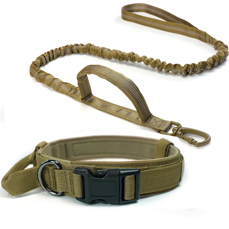 Tactical Dog Collar & Leash Set – Durable Adjustable Military Training Gear for Medium & Large Dogs