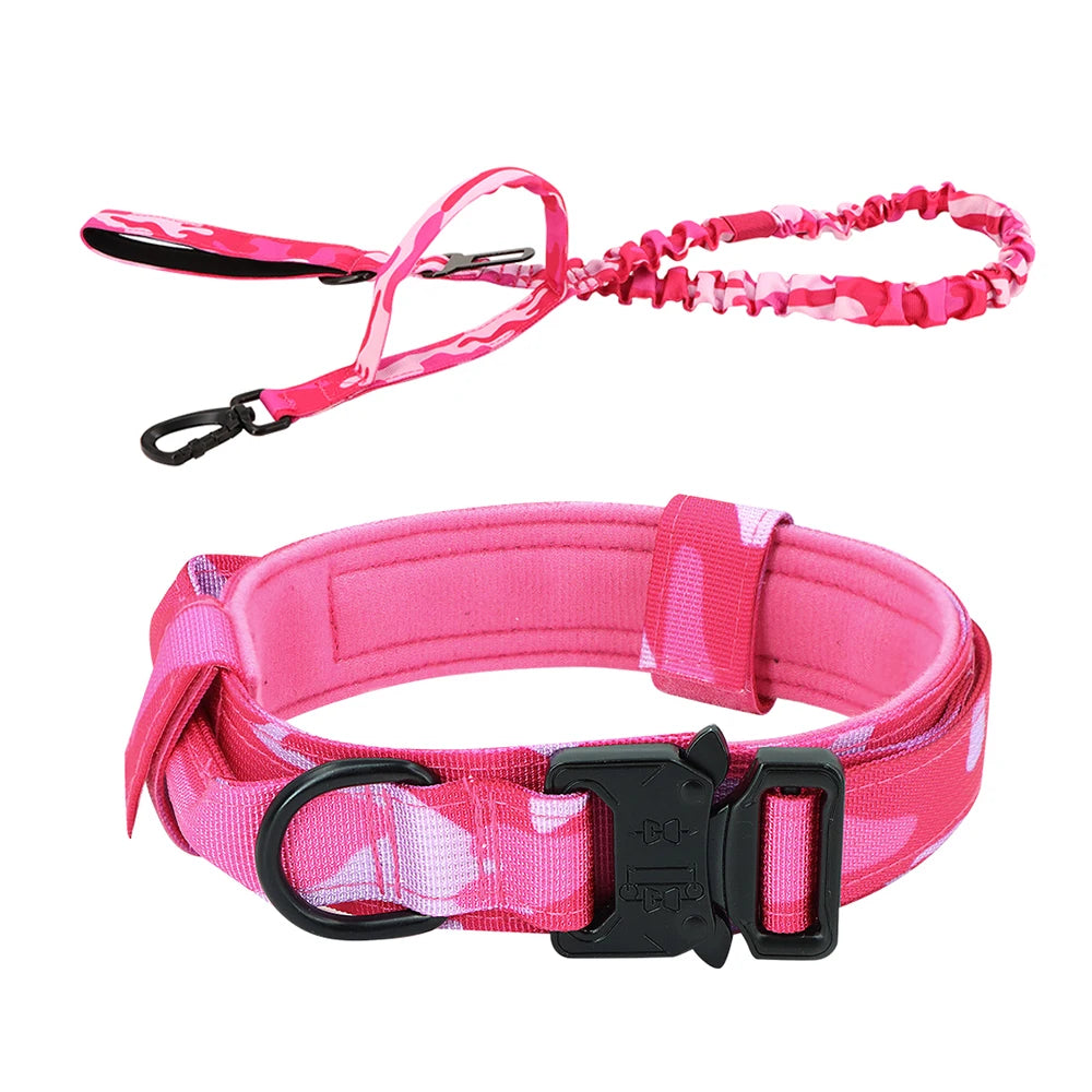 Tactical Dog Collar & Leash Set – Heavy-Duty Military Training Gear for Medium & Large Dogs