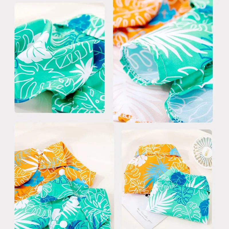 Summer Hawaiian Style Dog Shirt – Tropical Beach Vest for Small Pets