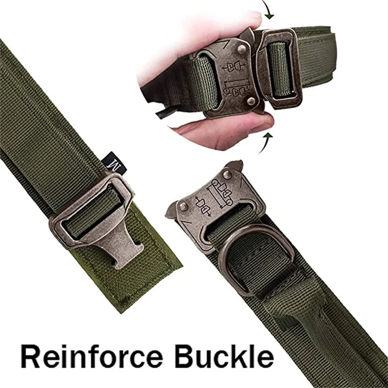 Tactical Dog Collar & Leash Set – Adjustable Military Training Gear for Medium & Large Dogs