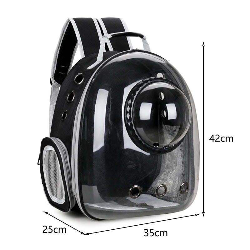 Pet Capsule Backpack – Transparent Cat & Dog Carrier Bag