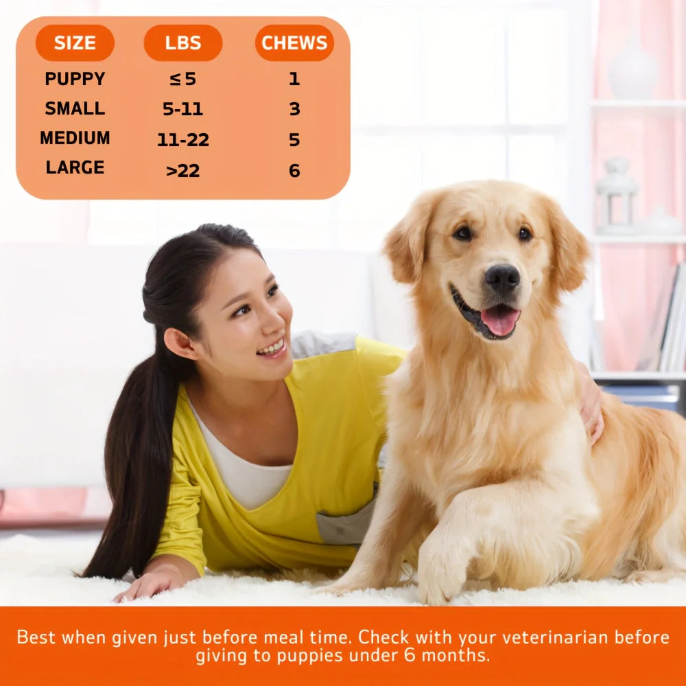 TenderTouch Probiotics for Dogs – 120 Chews (1 Pack x 180g / 6.35oz) | Digestive Support Supplement for Dogs of All Sizes