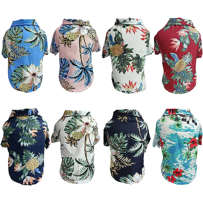 Hawaiian Style Dog Shirt – Tropical T-Shirt Vest for Small & Medium Dogs