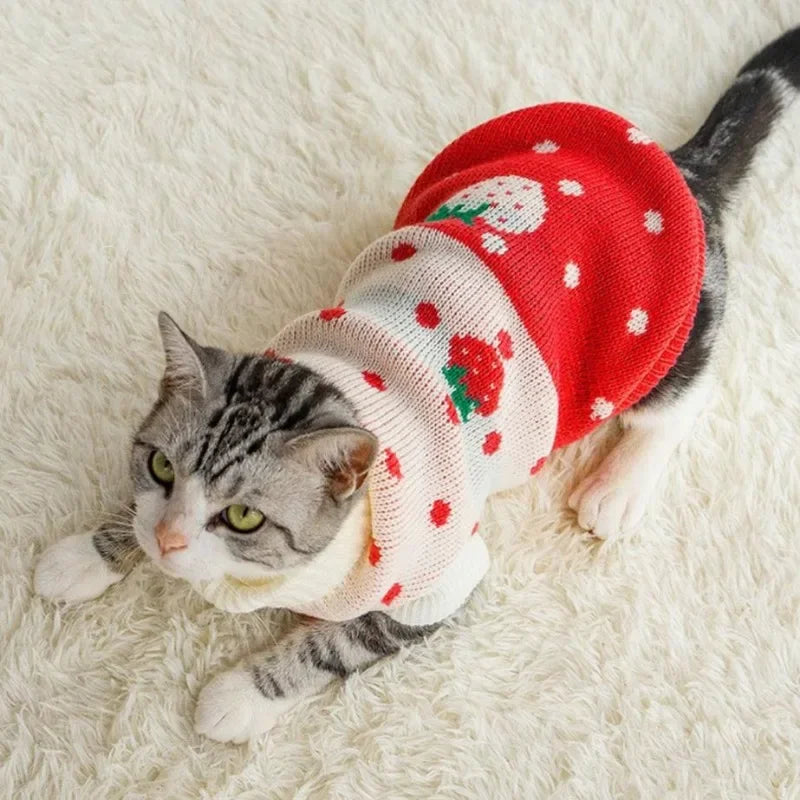 Christmas Knit Pet Sweater – Warm Winter Sweater for Small & Medium Dogs and Cats