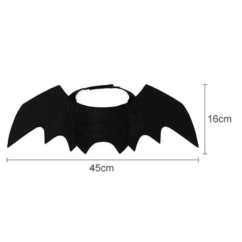 Halloween Bat Wings Costume – Funny Pet Harness Outfit for Dogs & Cats