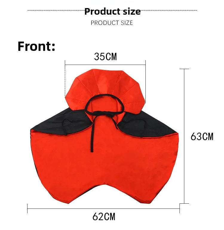 Halloween Vampire Cape – Red & Black Cloak for Cats & Dogs