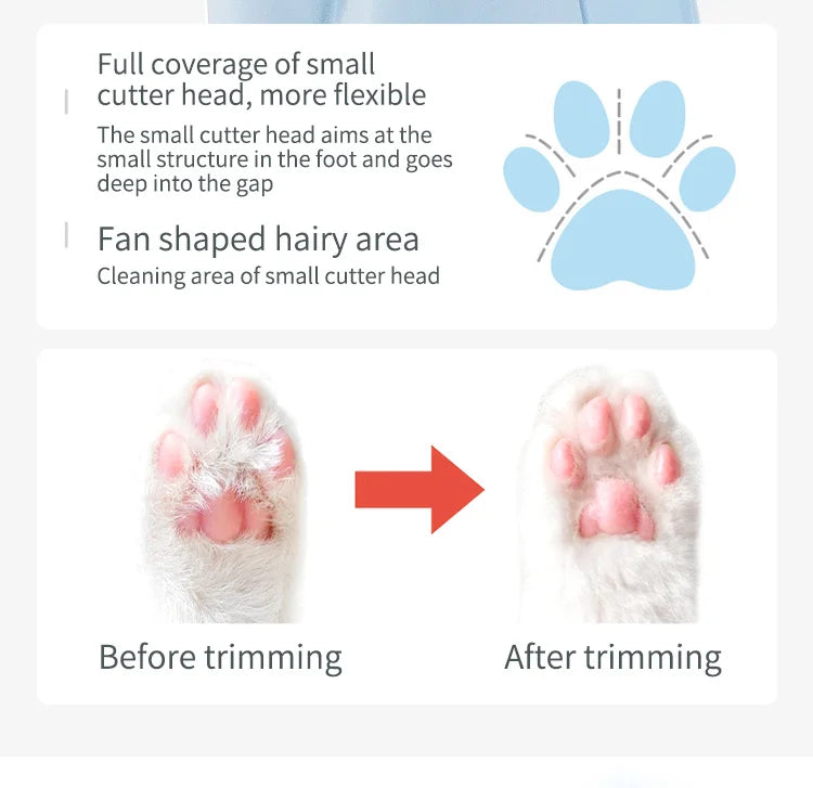 Electric Pet Paw Shaver – Quiet Grooming Trimmer for Cat & Dog Feet