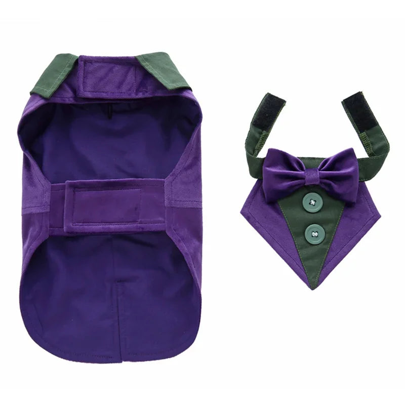 Luxury Dog Tailcoat Suit – Formal Wedding Outfit for Small Dogs (Chihuahua, Maltese, Yorkie)