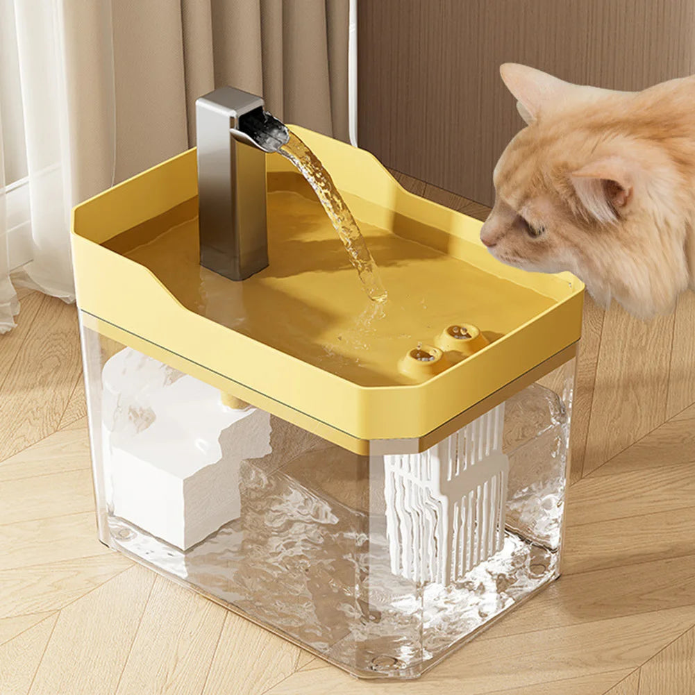 Cat Water Fountain 1.5L – USB Pet Drinking Fountain for Cats & Small Dogs with Anti-Dry Burn Protection