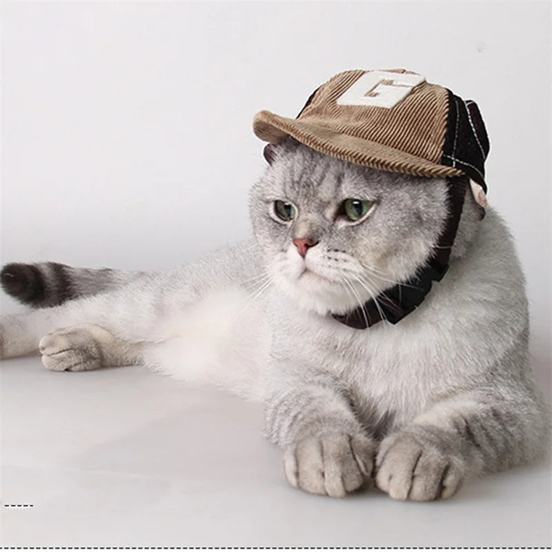 Dog Baseball Cap – Adjustable Outdoor Sunscreen Hat with Ear Holes for Small, Medium & Large Dogs