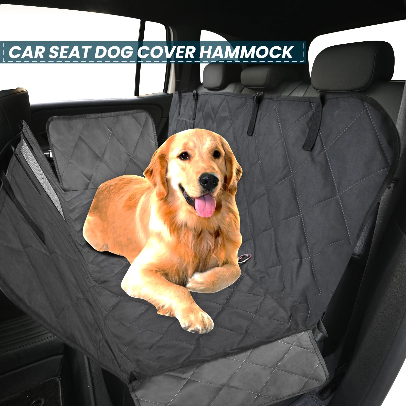 Waterproof Car Dog Rear Seat Cover – Hammock Style Pet Cargo Mat for Travel