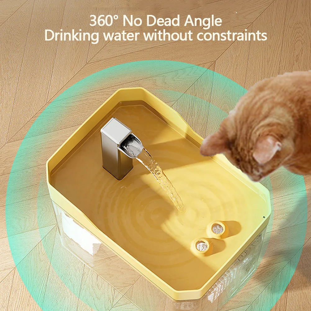 Cat Water Fountain 1.5L – USB Pet Drinking Fountain for Cats & Small Dogs with Anti-Dry Burn Protection