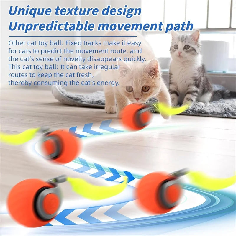 Smart Interactive Cat Toy Ball – USB Rechargeable Rolling Teaser