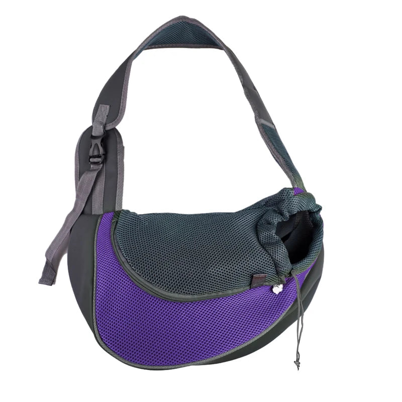 Pet Carrier Sling Backpack – Travel Shoulder Tote with Breathable Mesh for Small Dogs & Cats