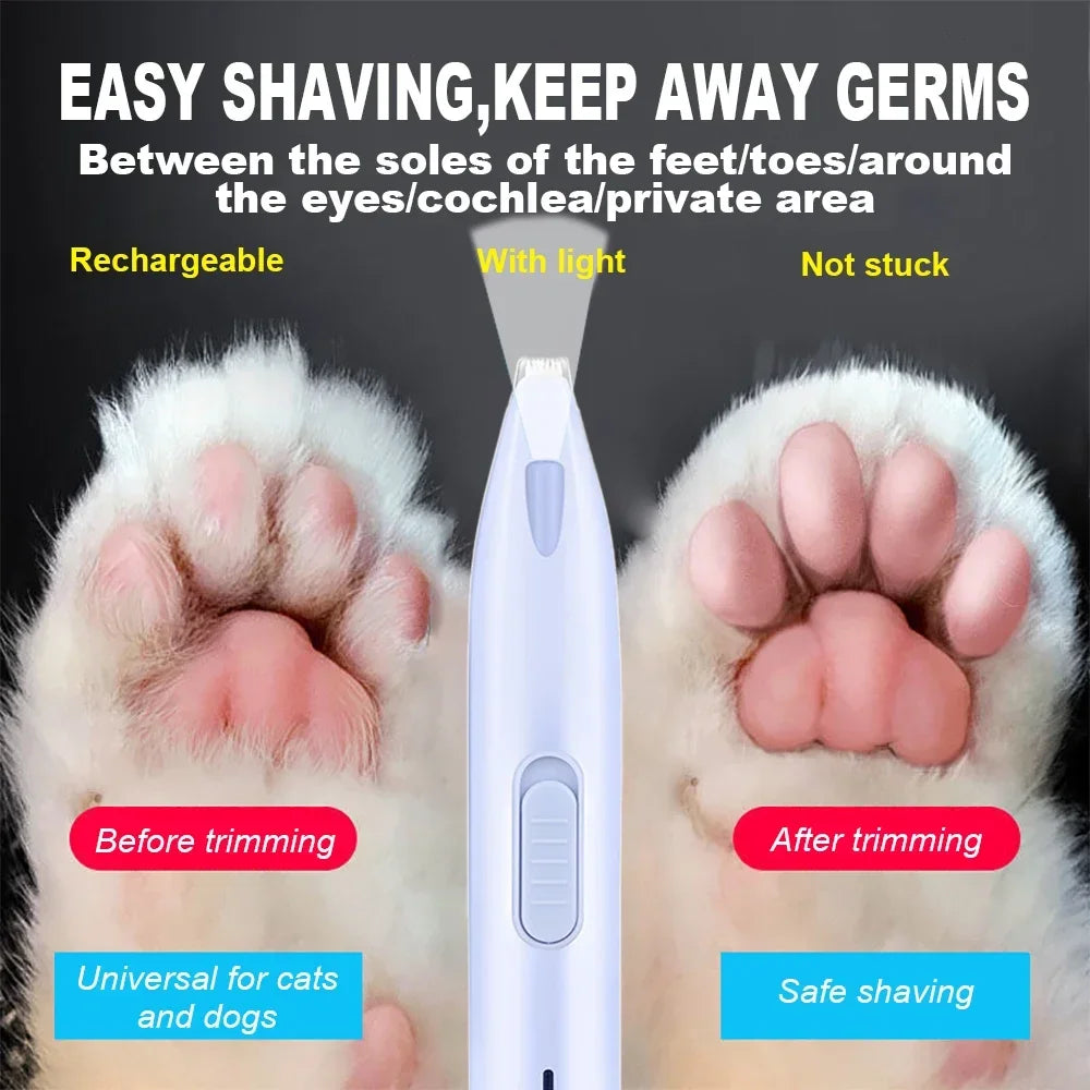 Dog Hair Trimmer – Professional Electric Pet Grooming Clipper for Dogs & Cats, Foot, Ear, Butt, and Paw Hair Cutter