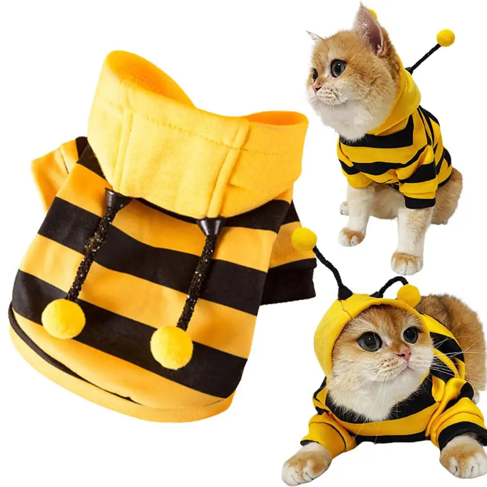 TONG Pet Dog & Cat Hoodie – Warm Christmas Sweater & Halloween Costume for Small Dogs