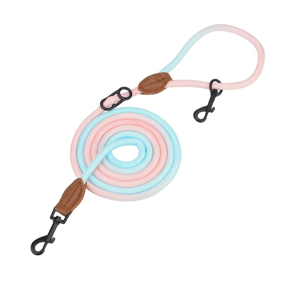 Double Head Crossbody Dog Leash – Training & Walking Rope Lead for Dogs & Cats