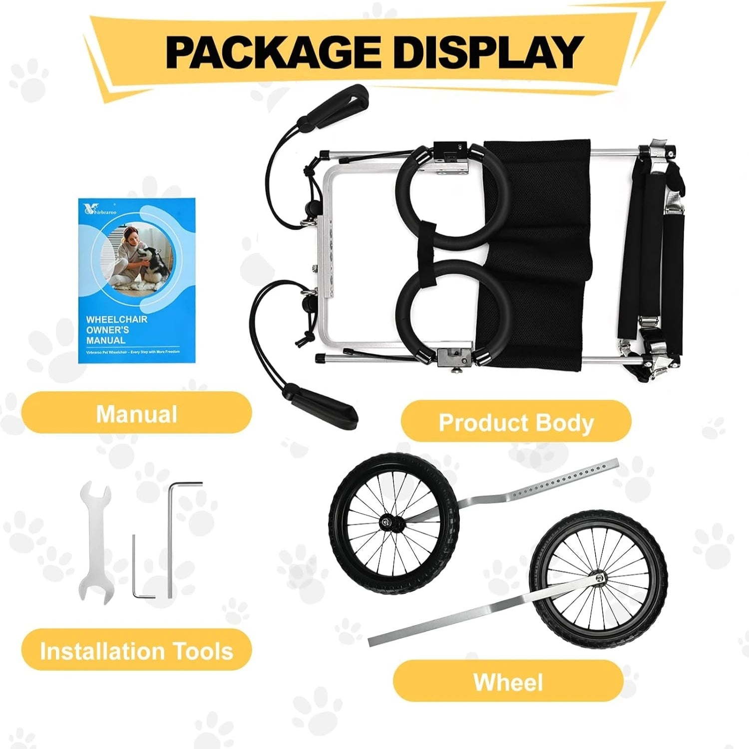 Dog Wheelchair for Back Legs – Lightweight Adjustable Mobility Aid for Medium Dogs (Corgi, Dachshund & Similar Breeds)