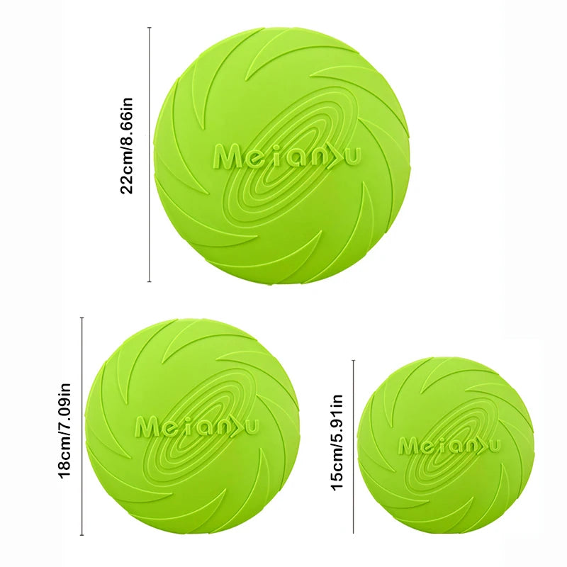 Silicone Flying Disc Dog Toy – Durable, Chew-Resistant Interactive Toy for Outdoor Play and Training