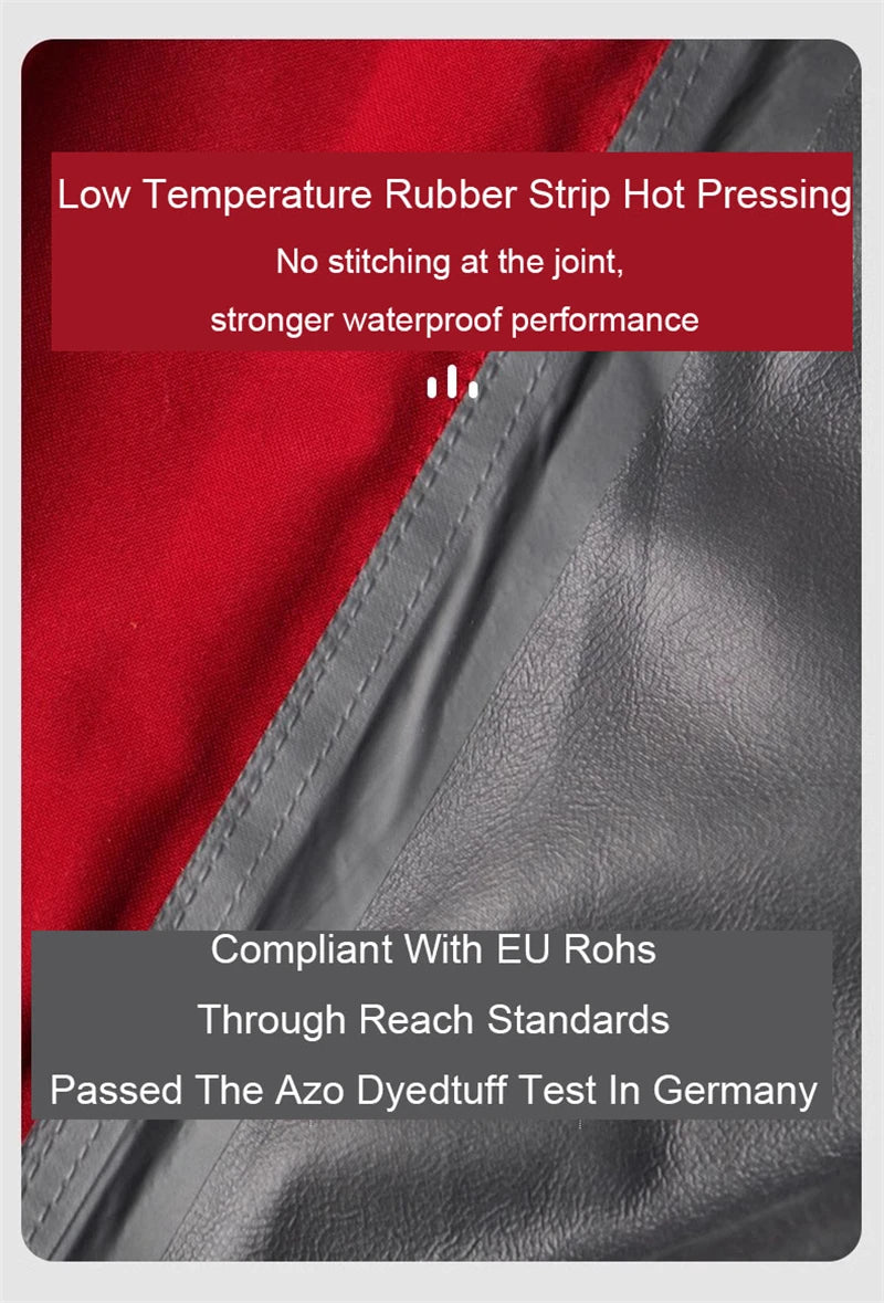 Waterproof Reflective Dog Raincoat – Red All-Weather Jacket for Large Dogs