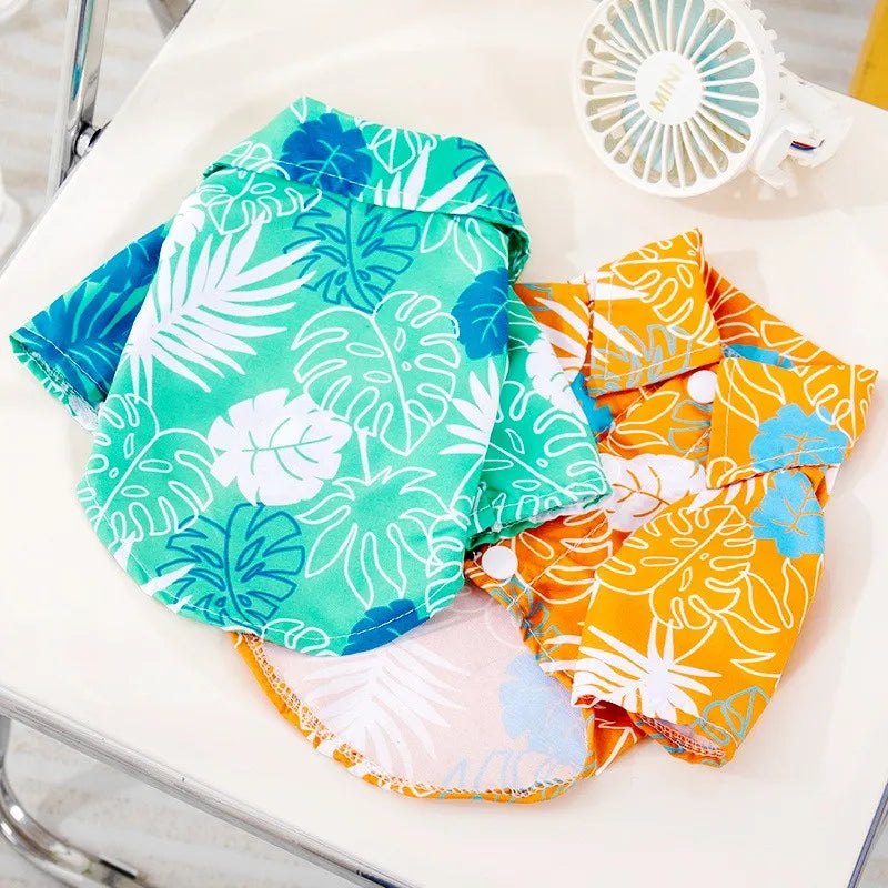 Summer Hawaiian Style Dog Shirt – Tropical Beach Vest for Small Pets
