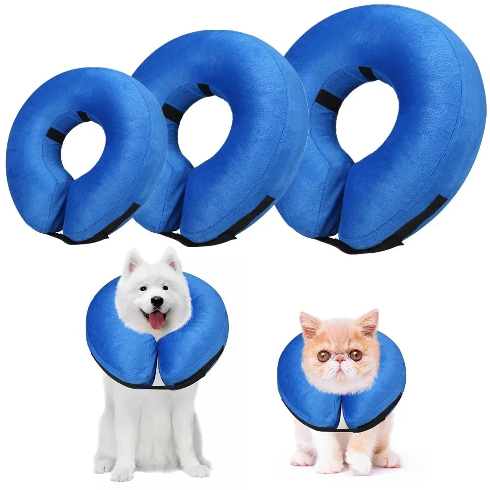 Inflatable Dog Recovery Collar – Soft Protective Cone for Dogs & Cats