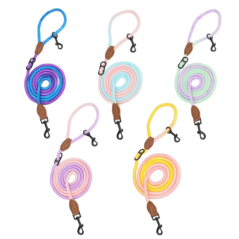 Double Head Crossbody Dog Leash – Training & Walking Rope Lead for Dogs & Cats