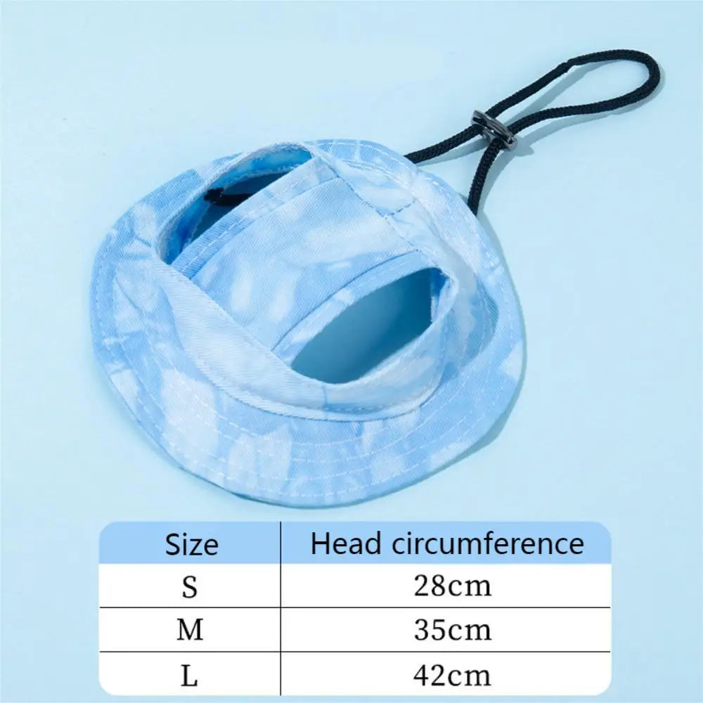 Pet Baseball Cap – Adjustable Summer Hat with Ear Holes for Small & Medium Dogs & Cats