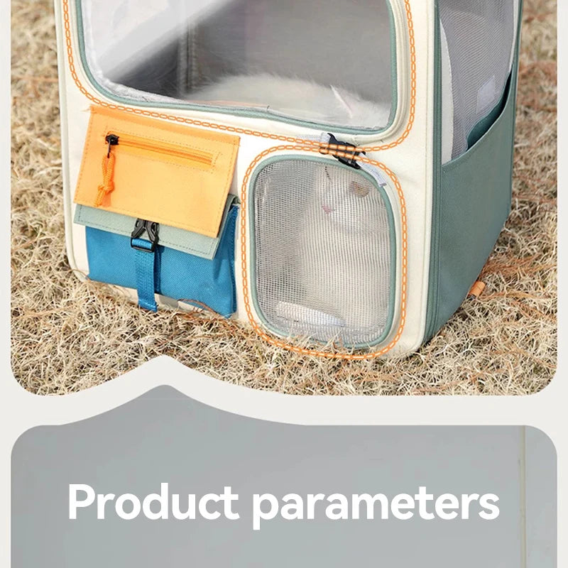 HOOPET Pet Travel Trolley – Portable Rolling Carrier for Cats & Small Dogs