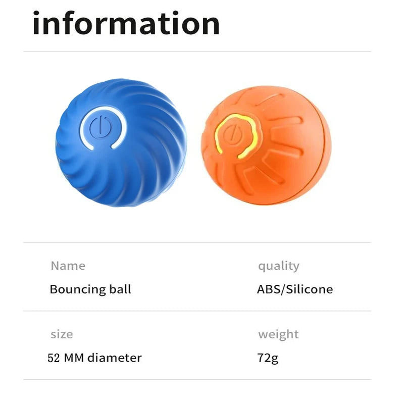 Smart Electronic Dog Toy Ball – USB Rechargeable Interactive Moving Ball for Pets
